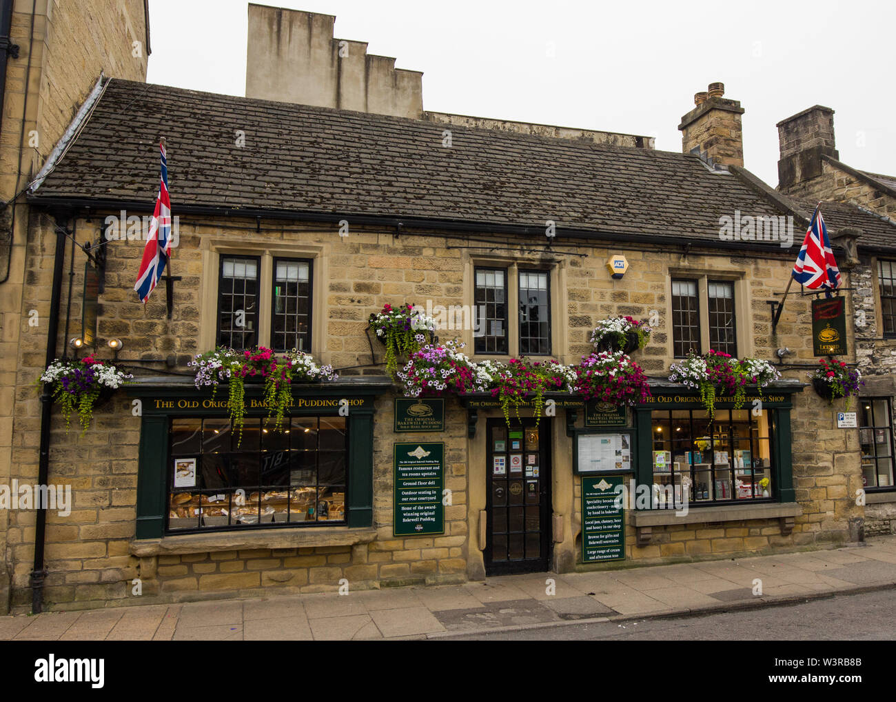Le pudding shop original de Bakewell, Derbyshire, Angleterre, Royaume-Uni Banque D'Images