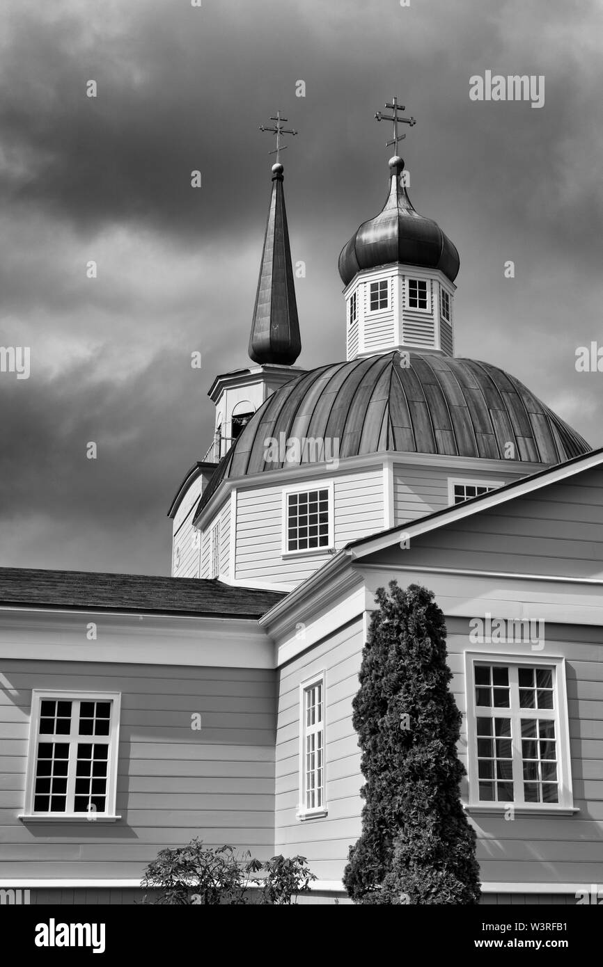 De l'Eglise orthodoxe russe, Sitka, Alaska, USA Banque D'Images