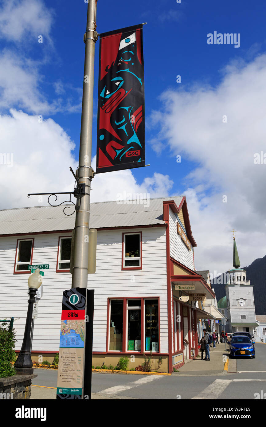 Lincoln Street, Sitka, Alaska, USA Banque D'Images