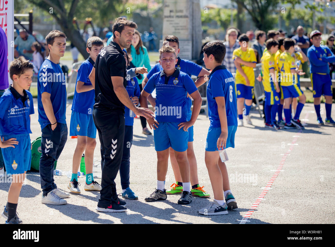 Viana do Castelo, Viana do Castelo, Portugal - 10 juin 2019 : Tournoi de handball organisé par le Afifense Association sportive afin de promouvoir le sport . Banque D'Images