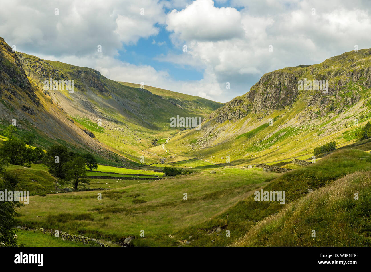 Col Gatescarth Longsleddale dans le Parc National du Lake District nord-ouest de l'Angleterre Cumbria Banque D'Images