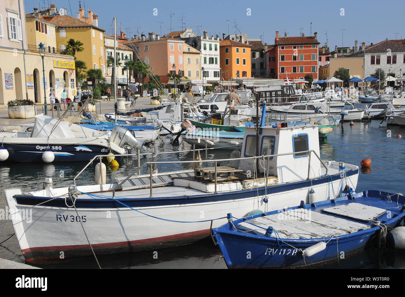 Port, Rovinj, Croatie, Europe Banque D'Images