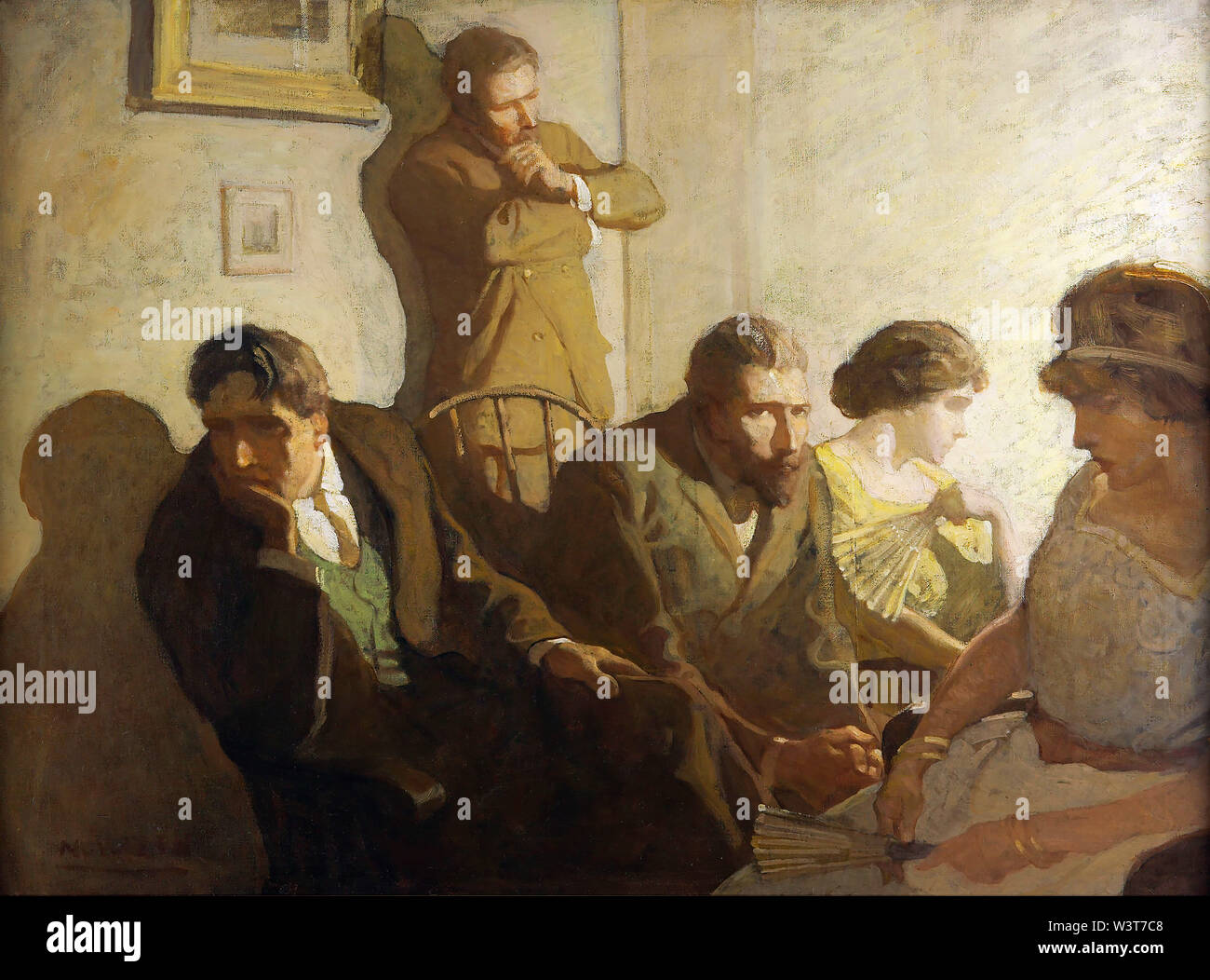 NC Wyeth Mme Van Anden chante une histoire du pays du Nord Banque D'Images