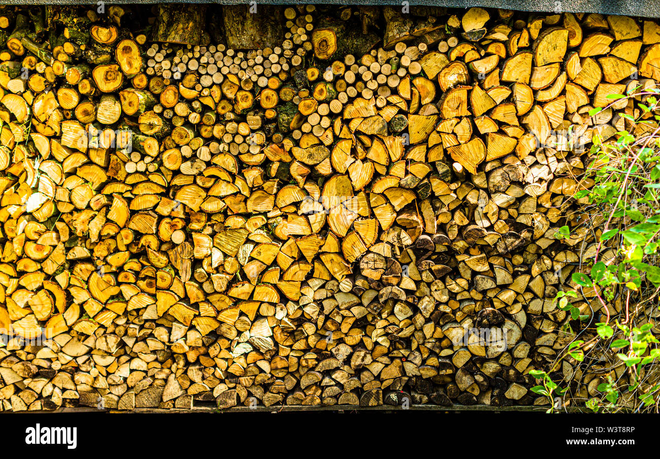 Pile de bois à Grevenbroich, Allemagne Banque D'Images