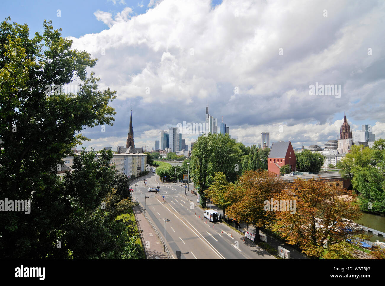 Francfort, vue panoramique et d'horizon. Allemagne Banque D'Images