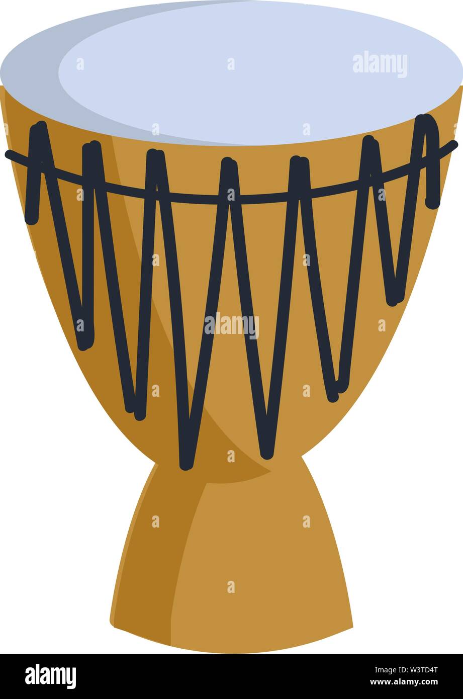 Une conga drum jaune, Scénario, dessin en couleur ou d'illustration. Illustration de Vecteur