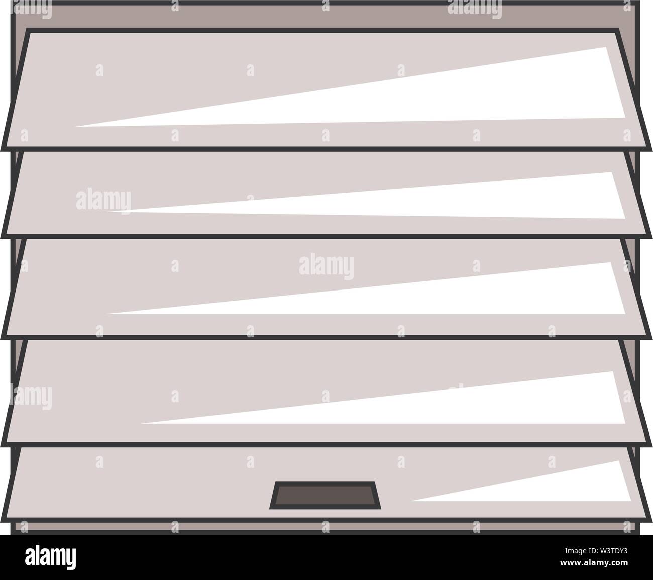 Une porte de garage robuste en métal, Scénario, dessin en couleur ou d'illustration. Illustration de Vecteur