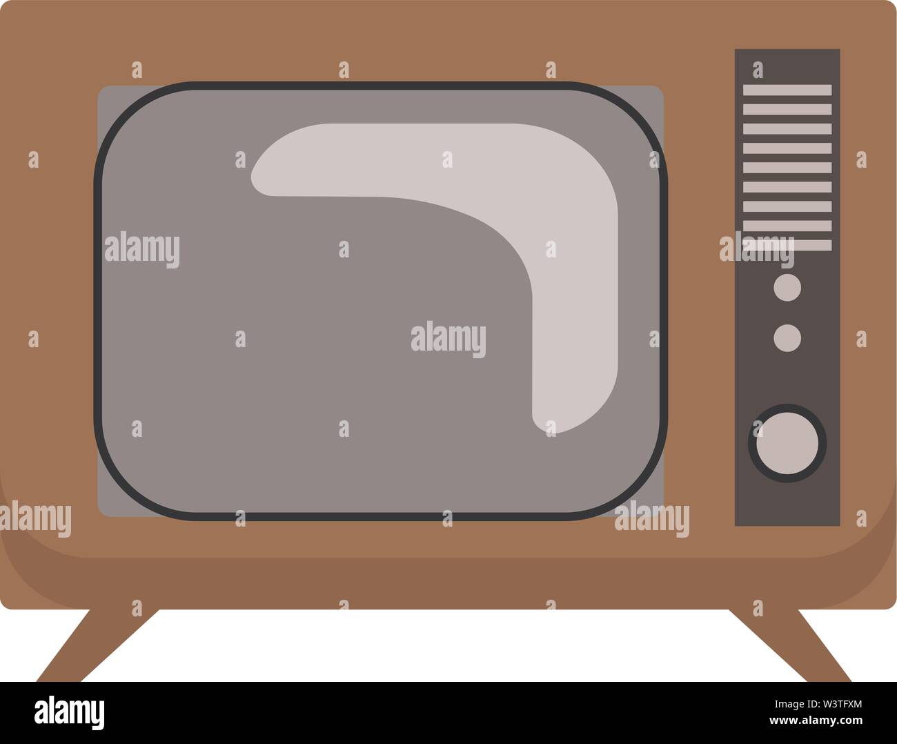 Un vieux rétro noir et blanc plat, Scénario, dessin en couleur ou d'illustration. Illustration de Vecteur