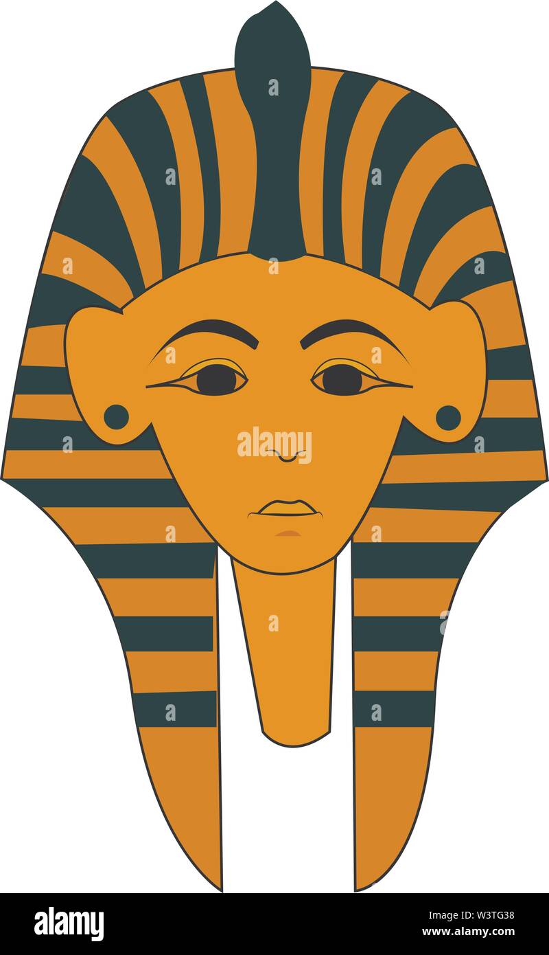 Un sarcophage égyptien ancien cercueil en brown, Scénario, dessin en couleur ou d'illustration. Illustration de Vecteur