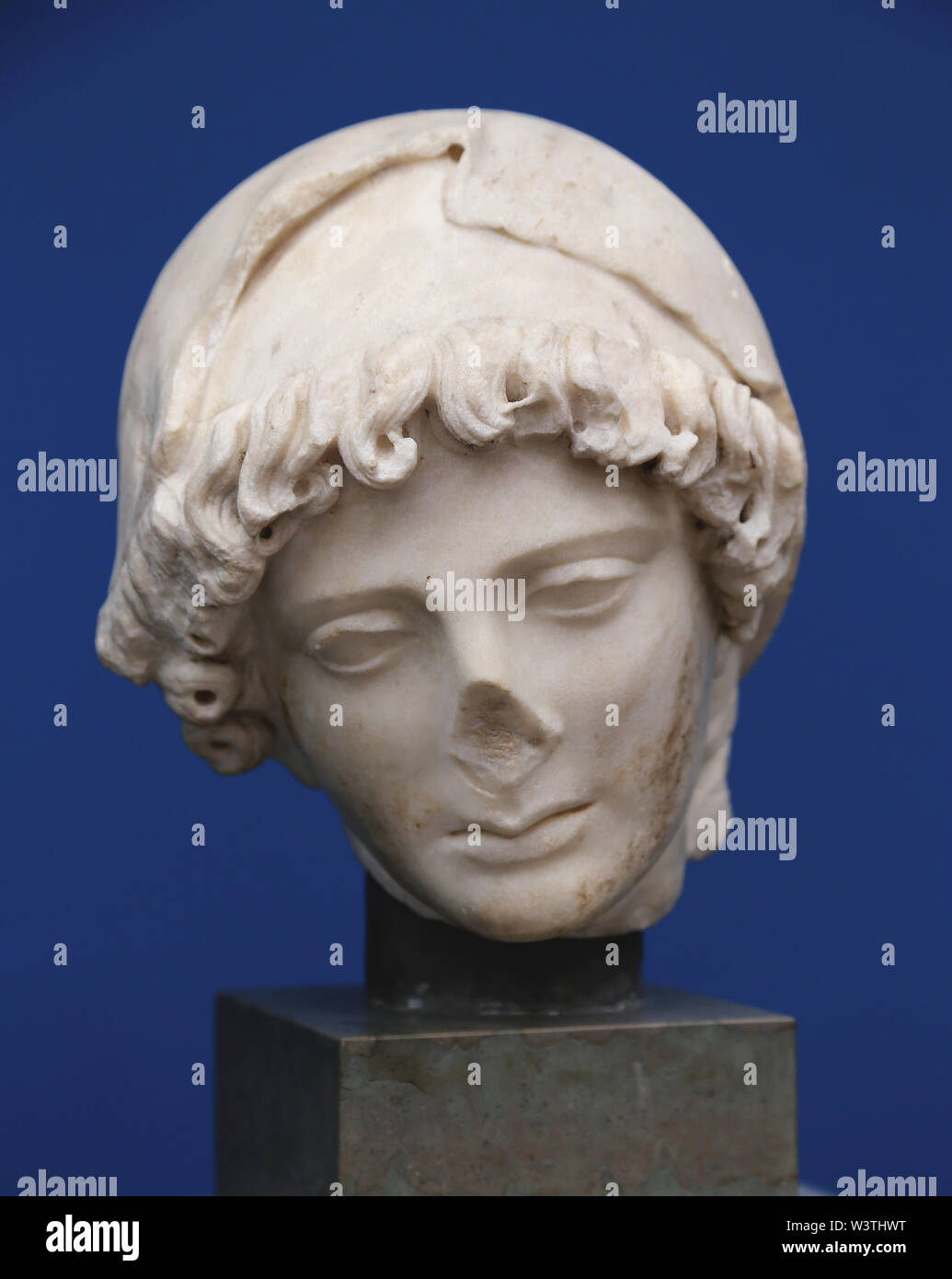 Penelope. En tête à partir de Rome. 2ème ANNONCE de siècle. Partie d'un buste d'origine. NY Carlsberg Glyptotek, Copenhague. Banque D'Images Penelope. En tête à partir de Rome. 2ème ANNONCE de siècle. Partie d'un buste d'origine. NY Carlsberg Glyptotek, Copenhague. Banque D'Images