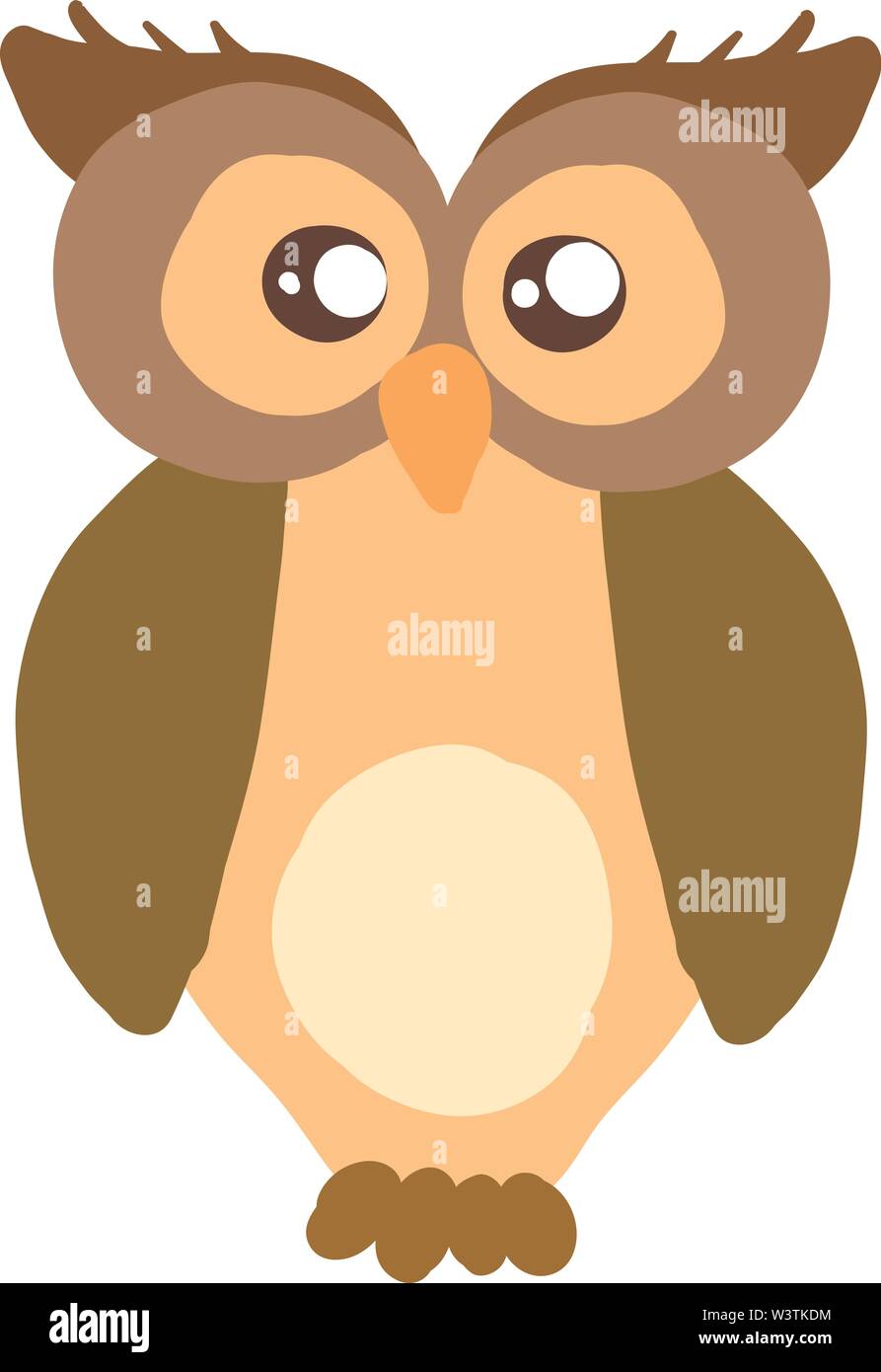Big Brown Owl, illustration, vecteur sur fond blanc. Illustration de Vecteur Big Brown Owl, illustration, vecteur sur fond blanc. Illustration de Vecteur