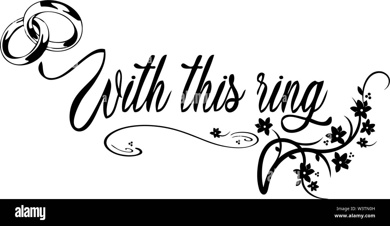 Avec cette bague Design Mariage Illustration de Vecteur