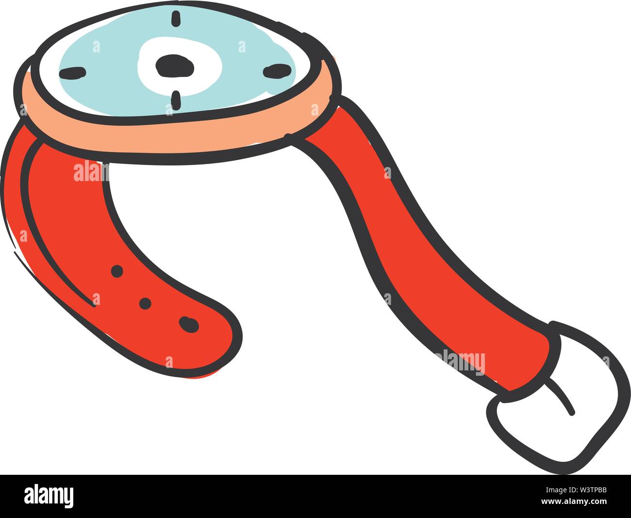 Montre-bracelet rouge, illustration, vecteur sur fond blanc. Illustration de Vecteur