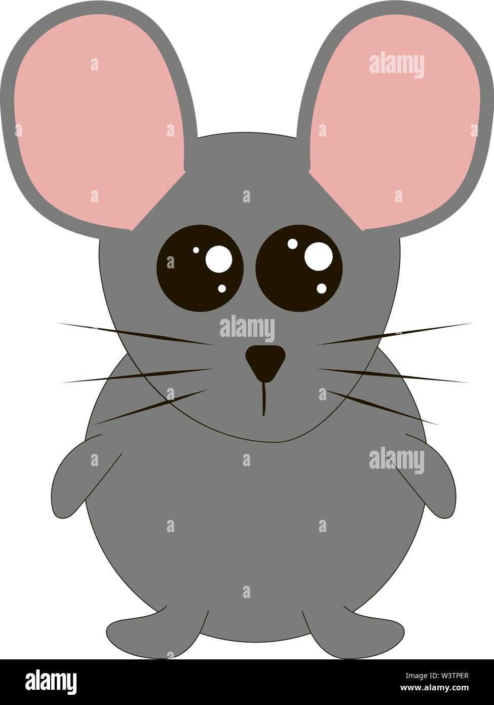 Cute Little mouse, illustration, vecteur sur fond blanc. Illustration de Vecteur