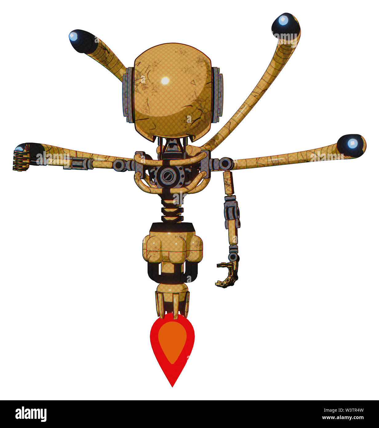 Droid contenant des éléments : feu de tête ronde, poitrine, exoshielding-yeux bleu câble de came de tentacules, pas de poitrine, propulsion. Matériau :... Banque D'Images