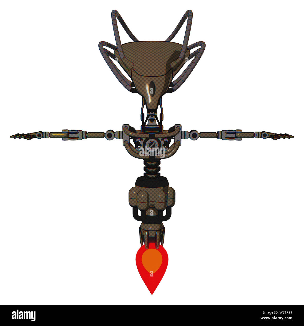 Bot contenant des éléments : skull head allongées, lumière , exoshielding la poitrine, pas de poitrine, propulsion. Matériau : demi-teinte brun clair. Banque D'Images