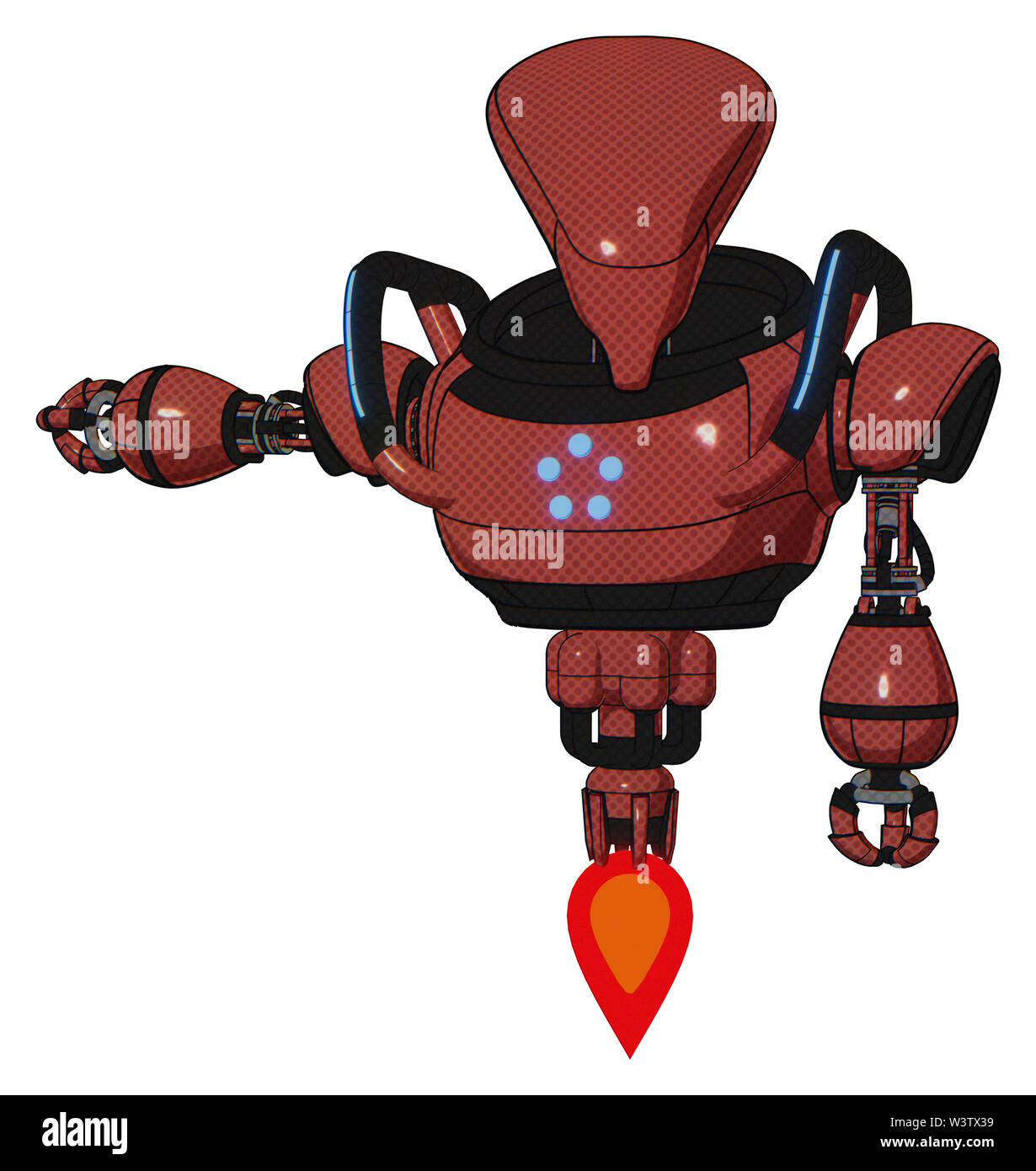 Mech contenant des éléments : skull head allongées, lourd haut de la poitrine, cercle de LED bleu, bleu rampes d'éclairage, Jet Propulsion. Matériaux : brique de lumière. Banque D'Images