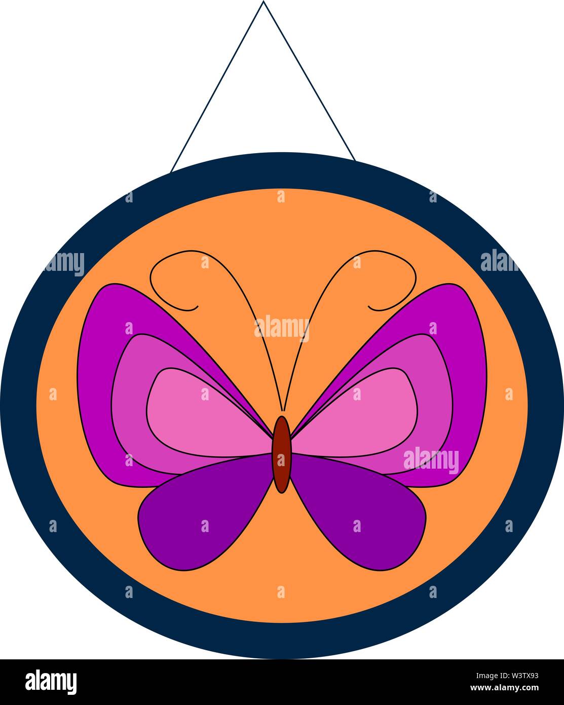 Purple butterfly, illustration, vecteur sur fond blanc. Illustration de Vecteur
