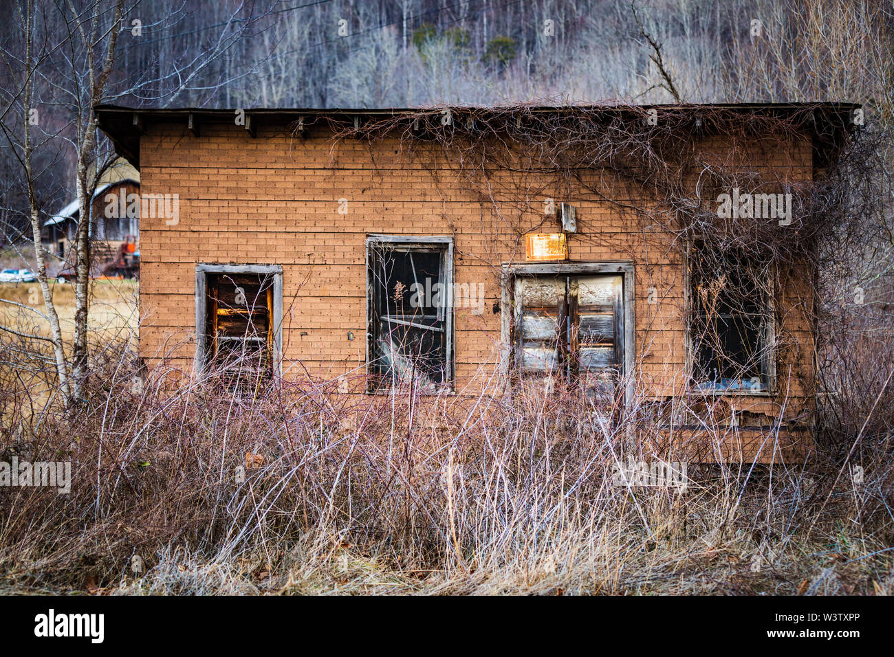 Chalet abandonné près de Bakersville, Comté de Mitchell, Caroline du Nord, États-Unis. Mitchell County est un comté situé dans l'état américain de Caroline du Nord. Banque D'Images