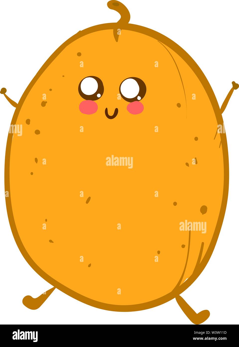 Melon mignon, illustration, vecteur sur fond blanc Illustration de Vecteur