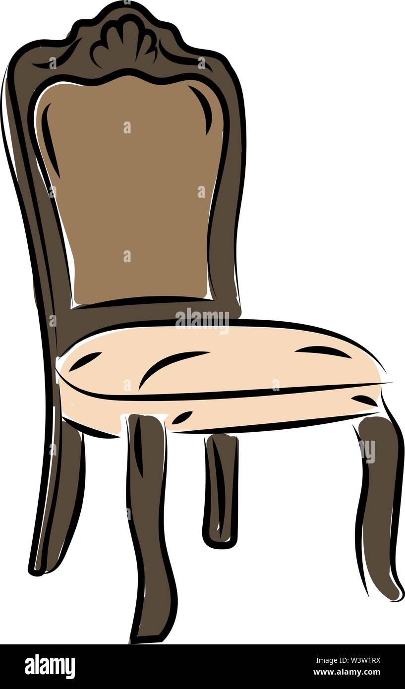 Chaise royale, dessin vectoriel, illustration sur fond blanc Illustration de Vecteur