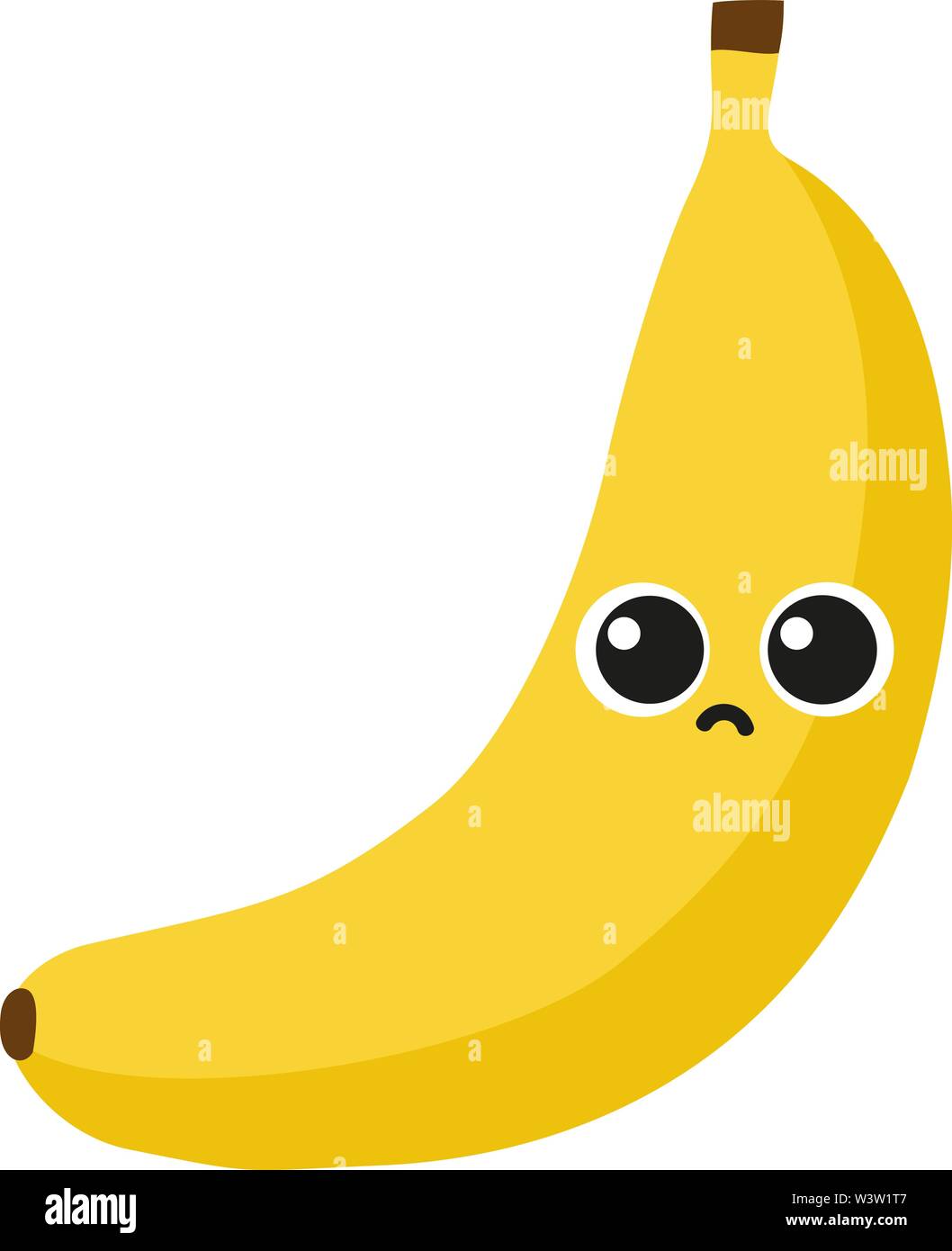 Triste illustration, banane, vecteur sur fond blanc Illustration de Vecteur
