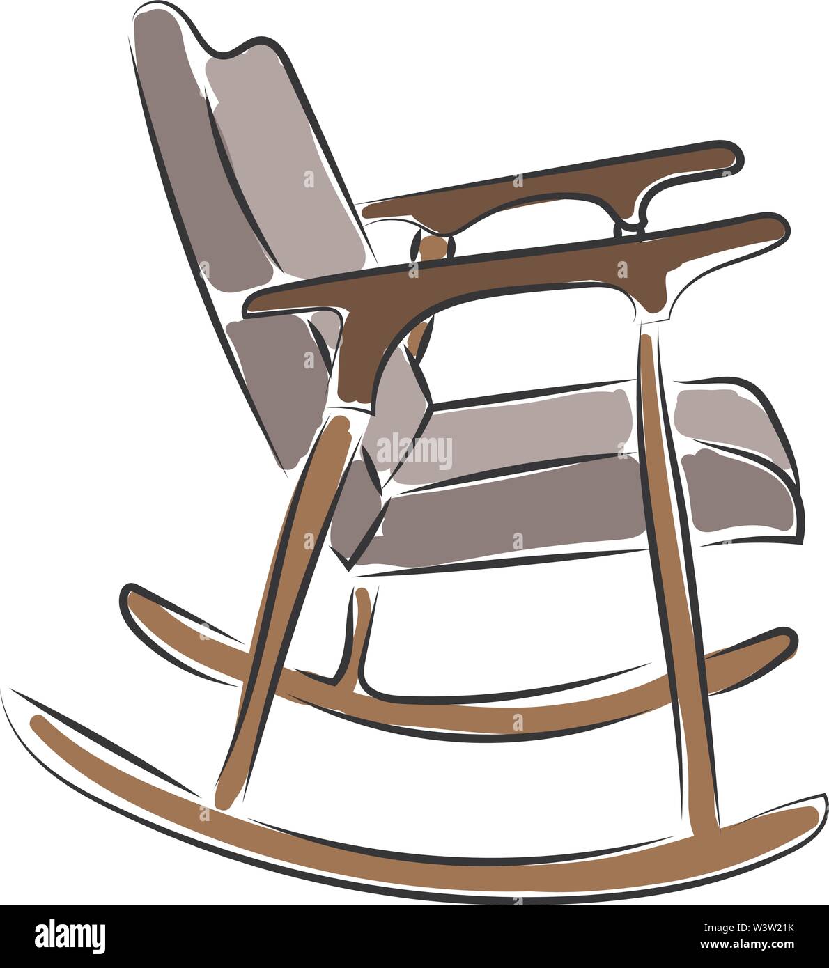 Siège côté dessin, illustration, vecteur sur fond blanc Illustration de Vecteur