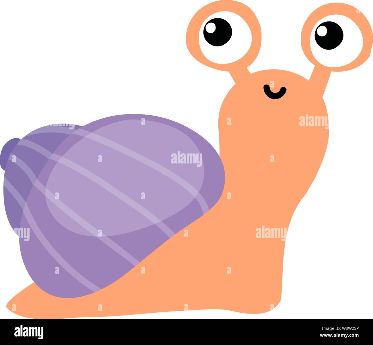 Adorable petit escargot, vecteur, illustration sur fond blanc Illustration de Vecteur