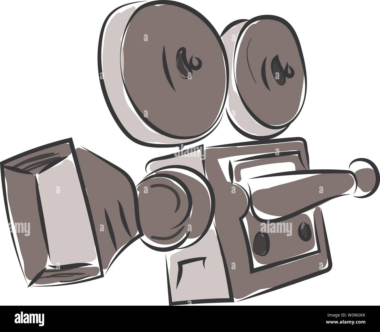 Caméra vidéo, dessin vectoriel, illustration sur fond blanc Image ...