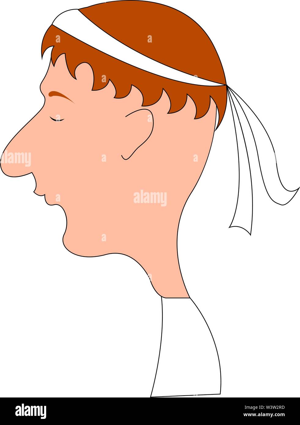 Homme avec kimono blanc, illustration, vecteur sur fond blanc Illustration de Vecteur