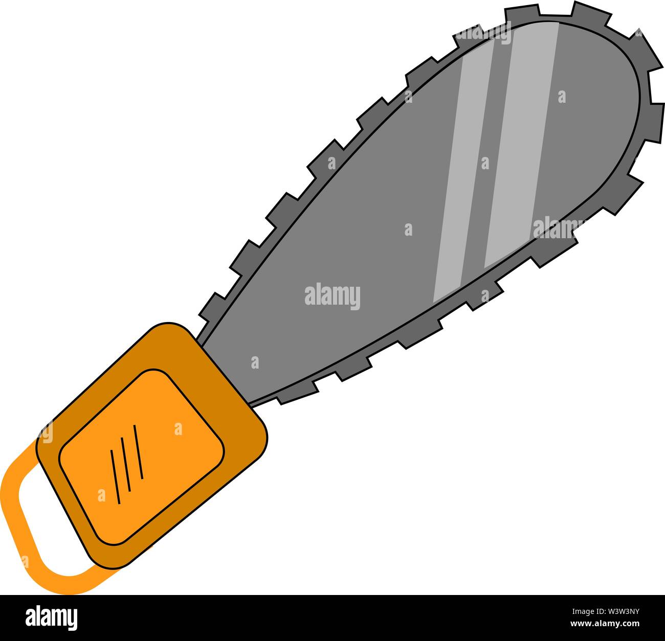 Moteur Sharp tronçonneuse, illustration, vecteur sur fond blanc. Illustration de Vecteur