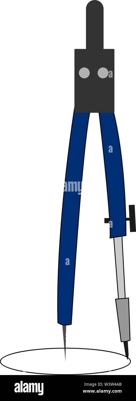 Outil de dessin bleu, illustration, vecteur sur fond blanc. Illustration de Vecteur