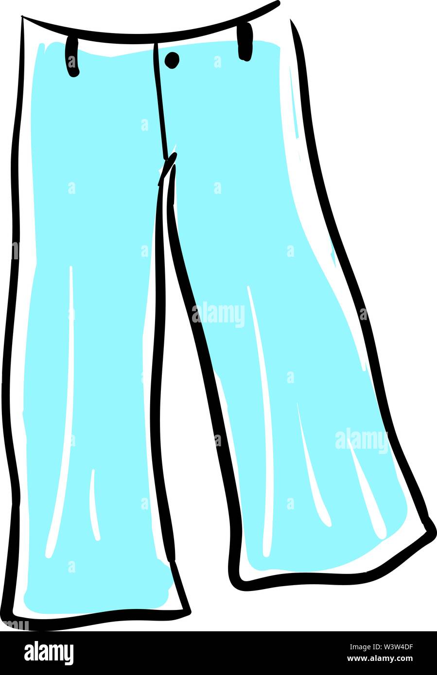 Pantalon bleu, dessin vectoriel, illustration sur fond blanc Image  Vectorielle Stock - Alamy