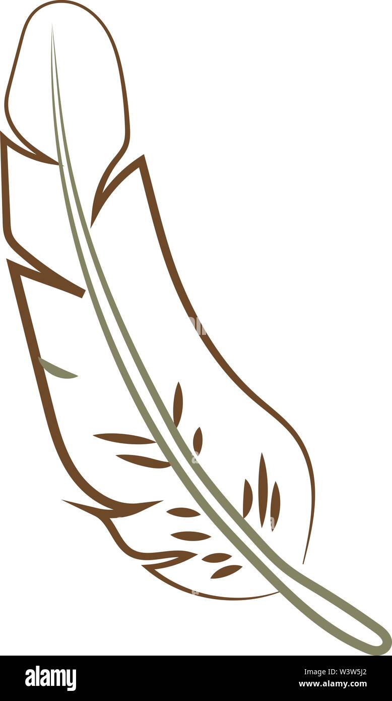 Dessin, plume, vecteur illustration sur fond blanc. Illustration de Vecteur