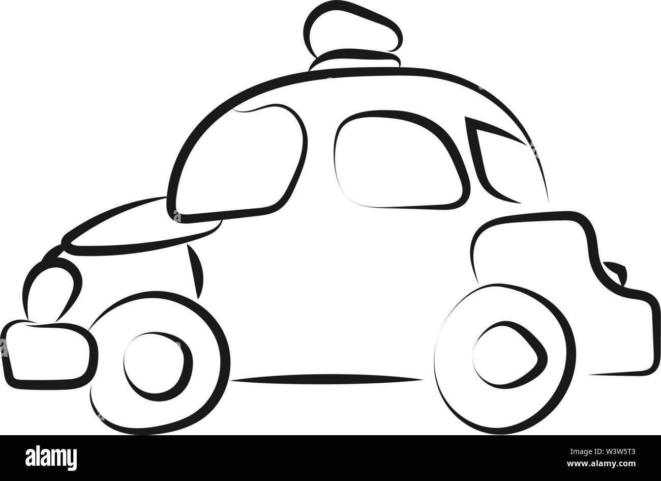 Voiture de police dessin, illustration, vecteur sur fond blanc. Illustration de Vecteur