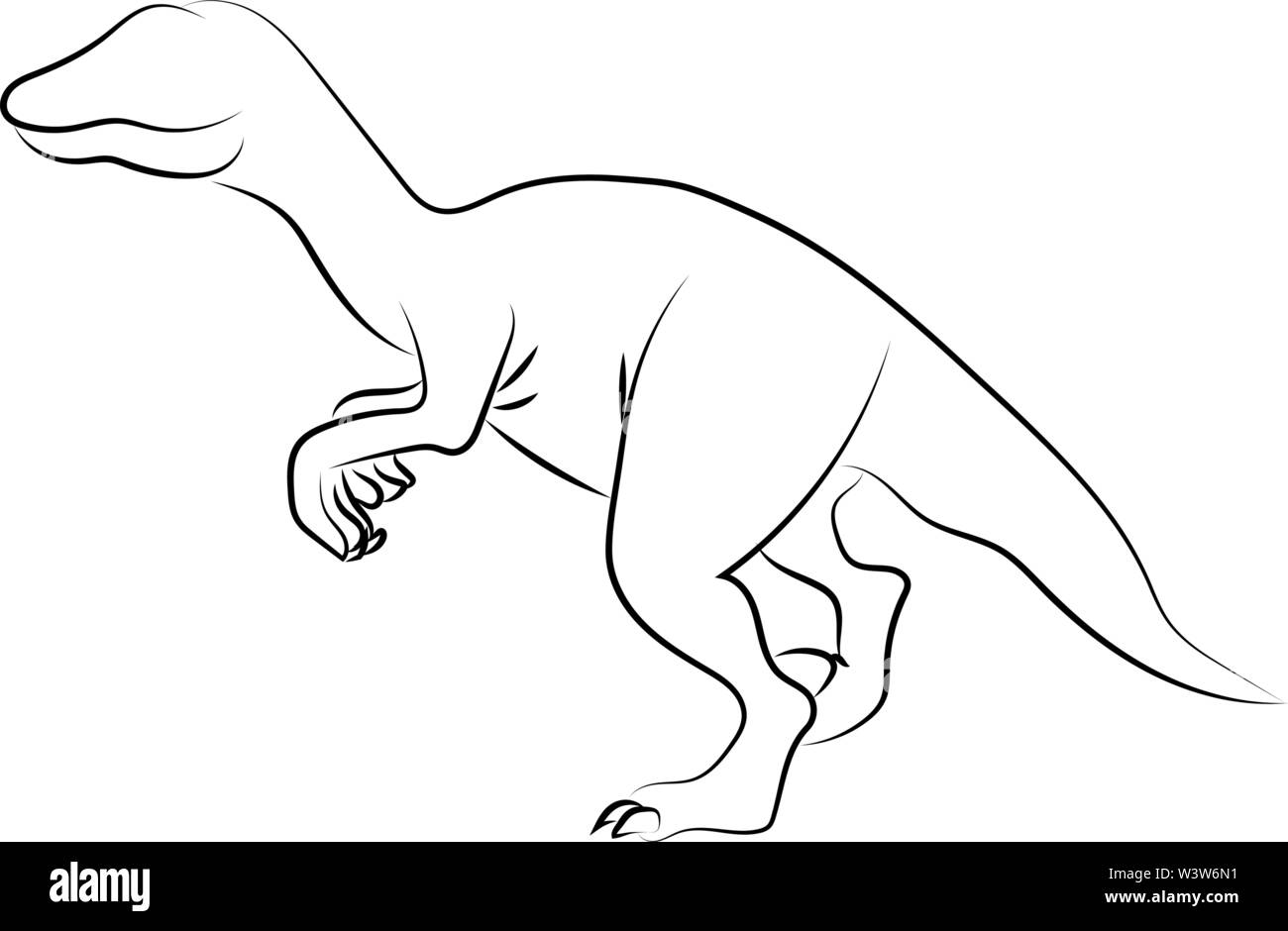 Dessin de dinosaure, illustration, vecteur sur fond blanc. Illustration de Vecteur