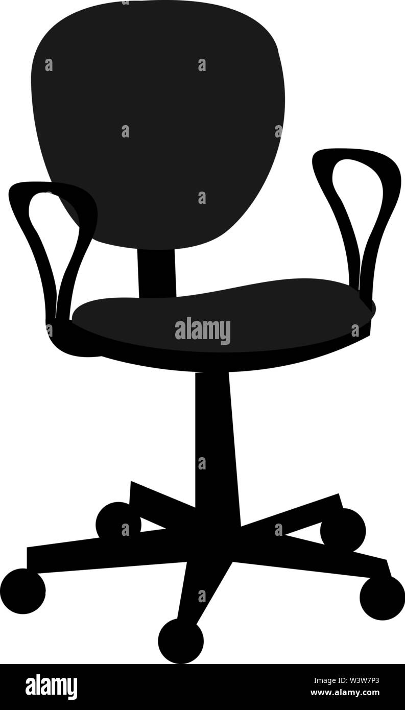 Chaise d'ordinateur, illustration, vecteur sur fond blanc. Illustration de Vecteur