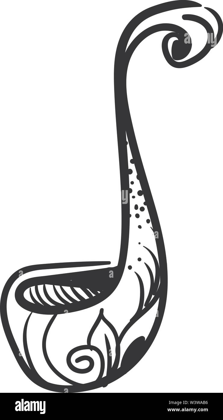 Louche, dessin illustration, vecteur sur fond blanc. Illustration de Vecteur