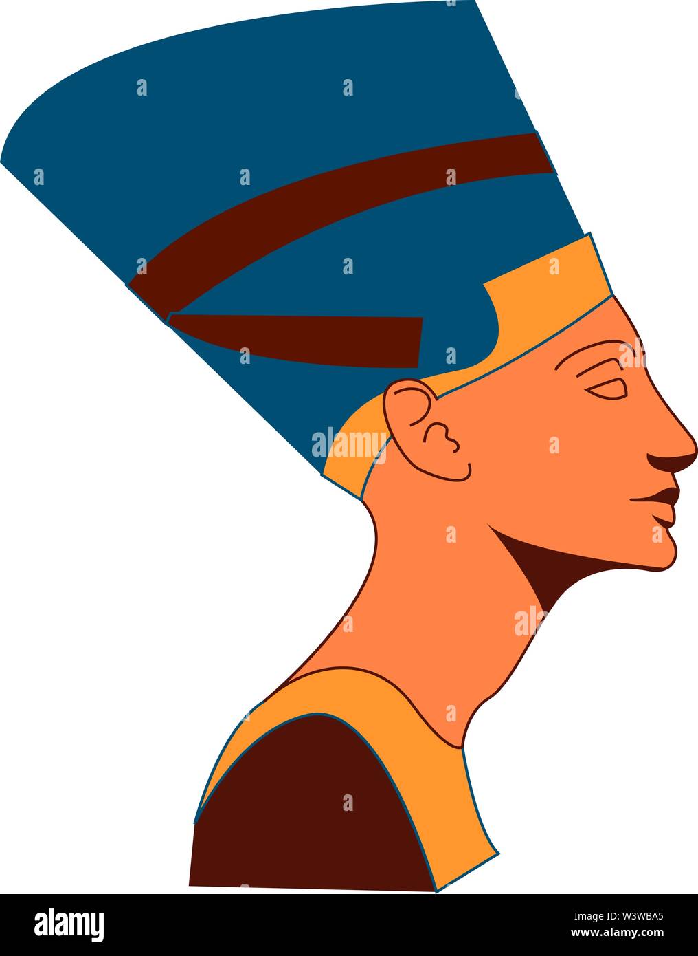 Néfertiti, illustration, vecteur sur fond blanc. Illustration de Vecteur