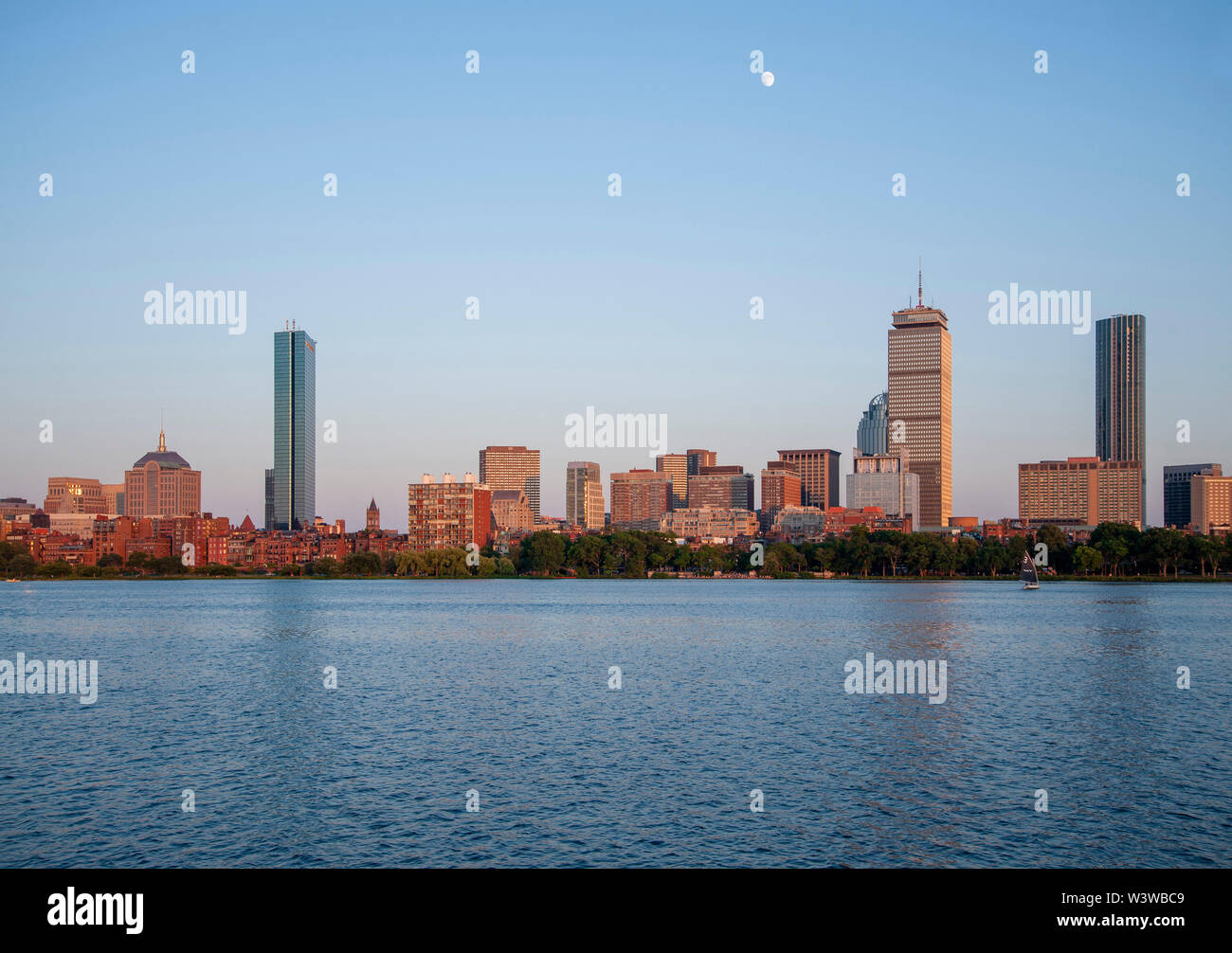 L'horizon de Boston Back Bay Banque D'Images