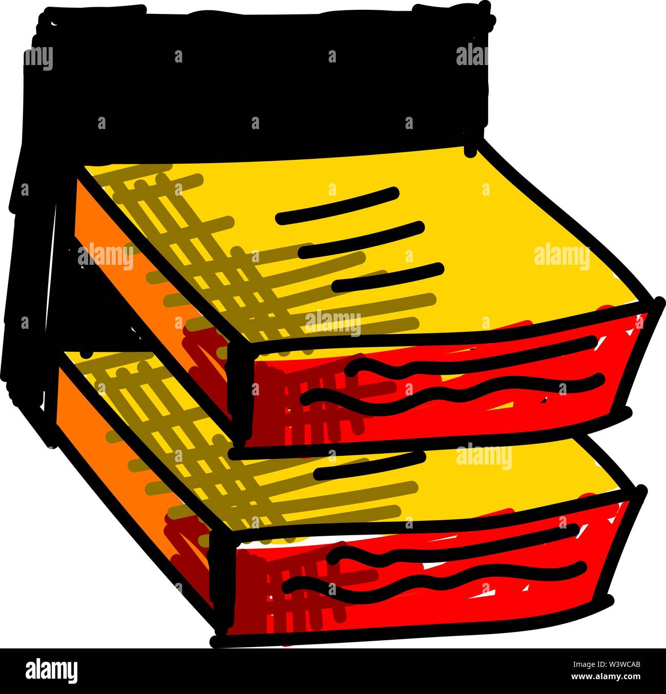 On the shelf clip art illustration Banque d'images détourées - Alamy