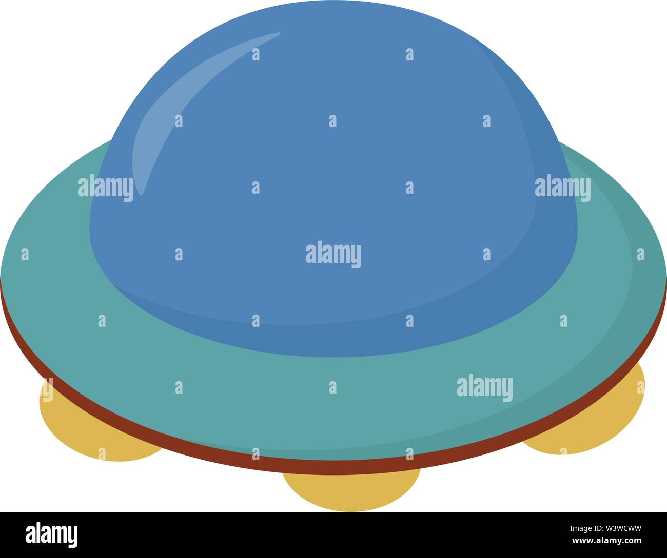 NLO, illustration, vecteur sur fond blanc. Illustration de Vecteur
