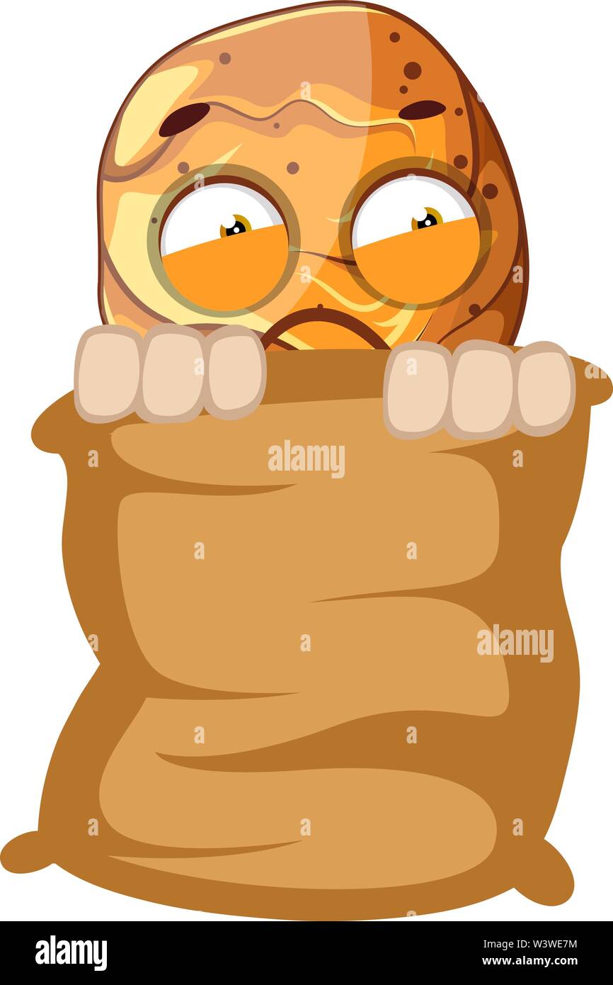 Peur cuisse de poulet se cacher dans le sac, illustration, vecteur sur fond blanc. Illustration de Vecteur Peur cuisse de poulet se cacher dans le sac, illustration, vecteur sur fond blanc. Illustration de Vecteur