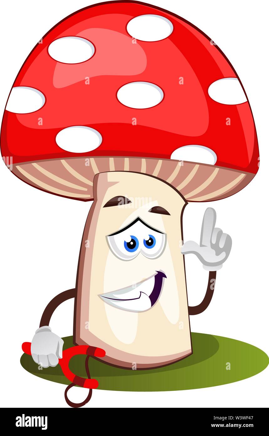Avec Champignons, slingshot illustration vectorielle, sur fond blanc. Illustration de Vecteur Avec Champignons, slingshot illustration vectorielle, sur fond blanc. Illustration de Vecteur