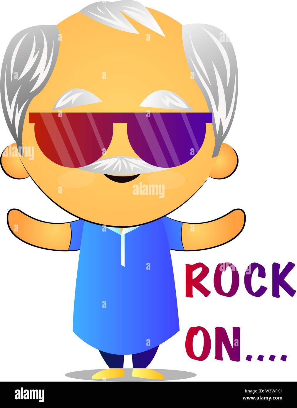 Vieil homme Cool, illustration, vecteur sur fond blanc. Illustration de Vecteur