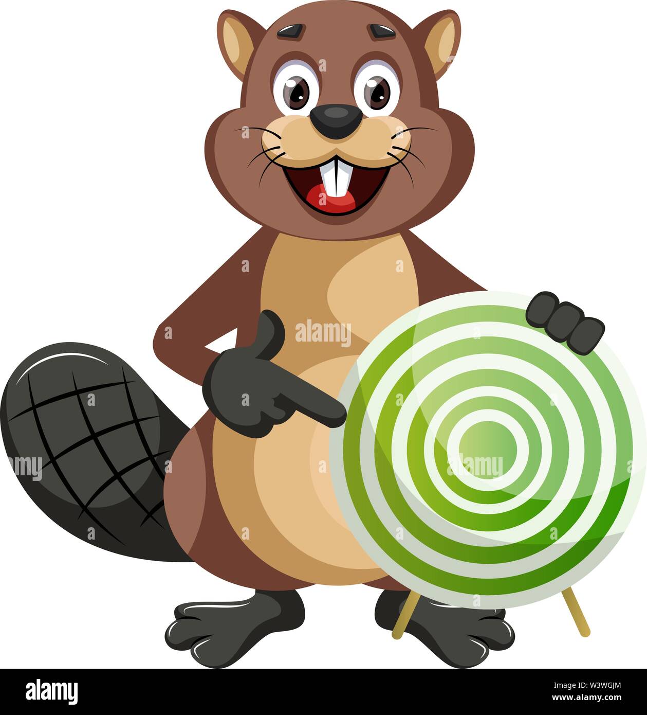 Castor tenant cible, illustration, vecteur sur fond blanc. Illustration de Vecteur Castor tenant cible, illustration, vecteur sur fond blanc. Illustration de Vecteur