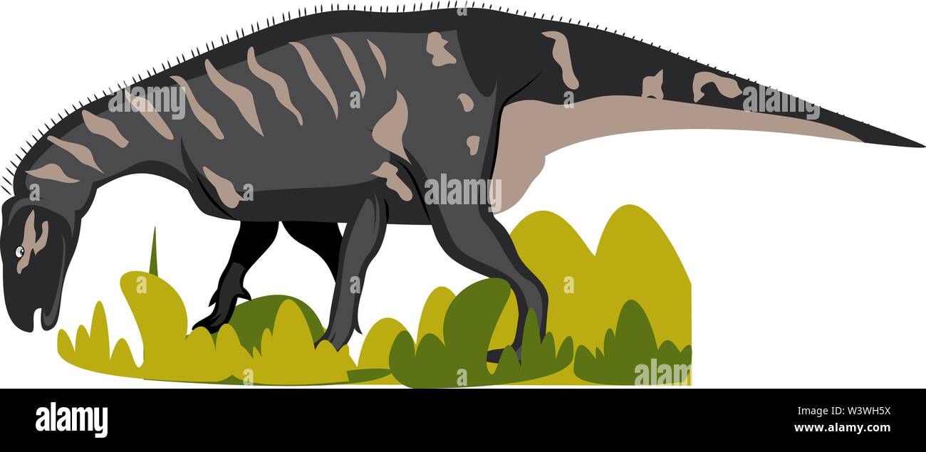Iguanodon, illustration, vecteur sur fond blanc. Illustration de Vecteur