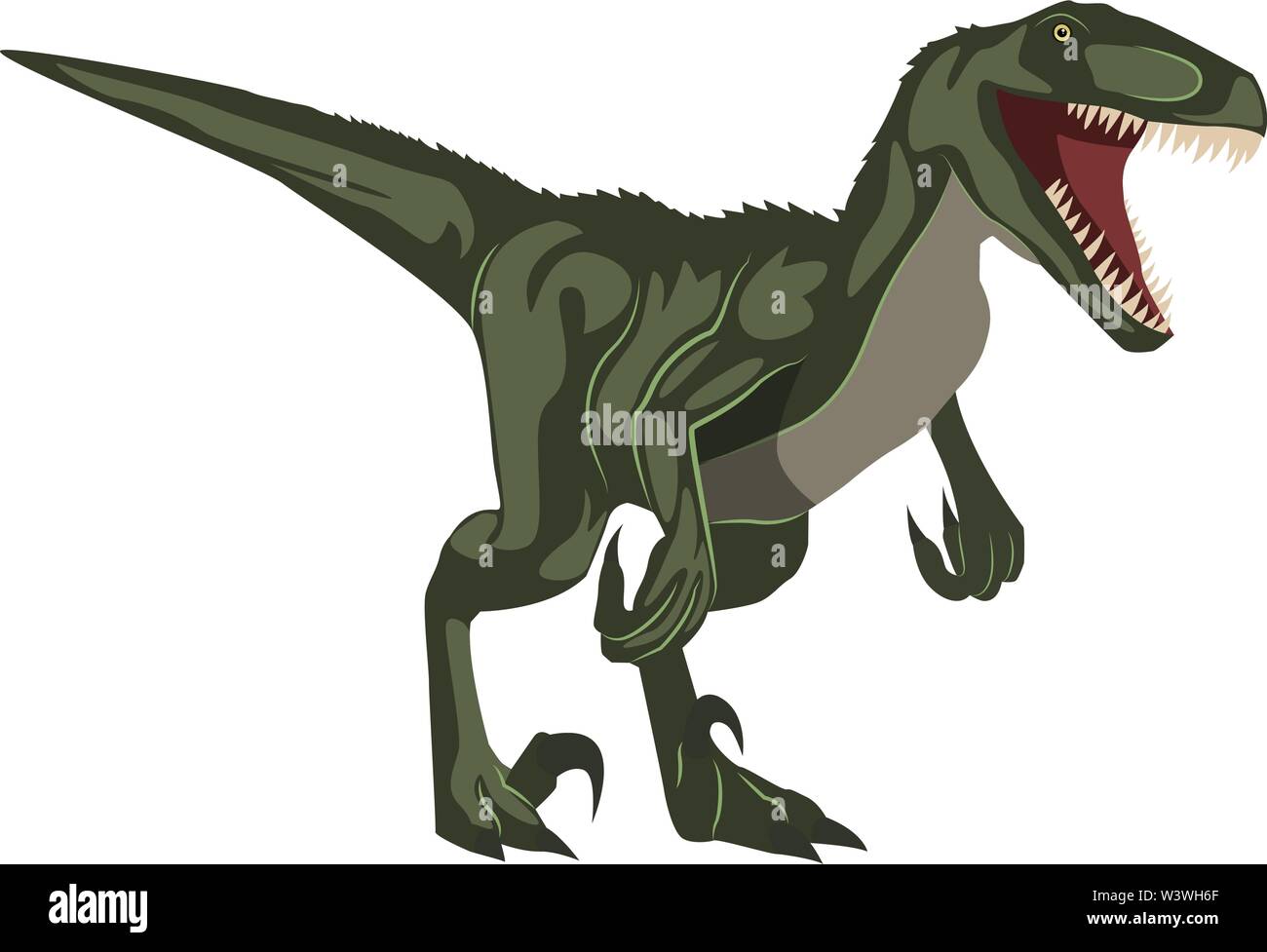 Velociraptor, illustration, vecteur sur fond blanc. Illustration de Vecteur