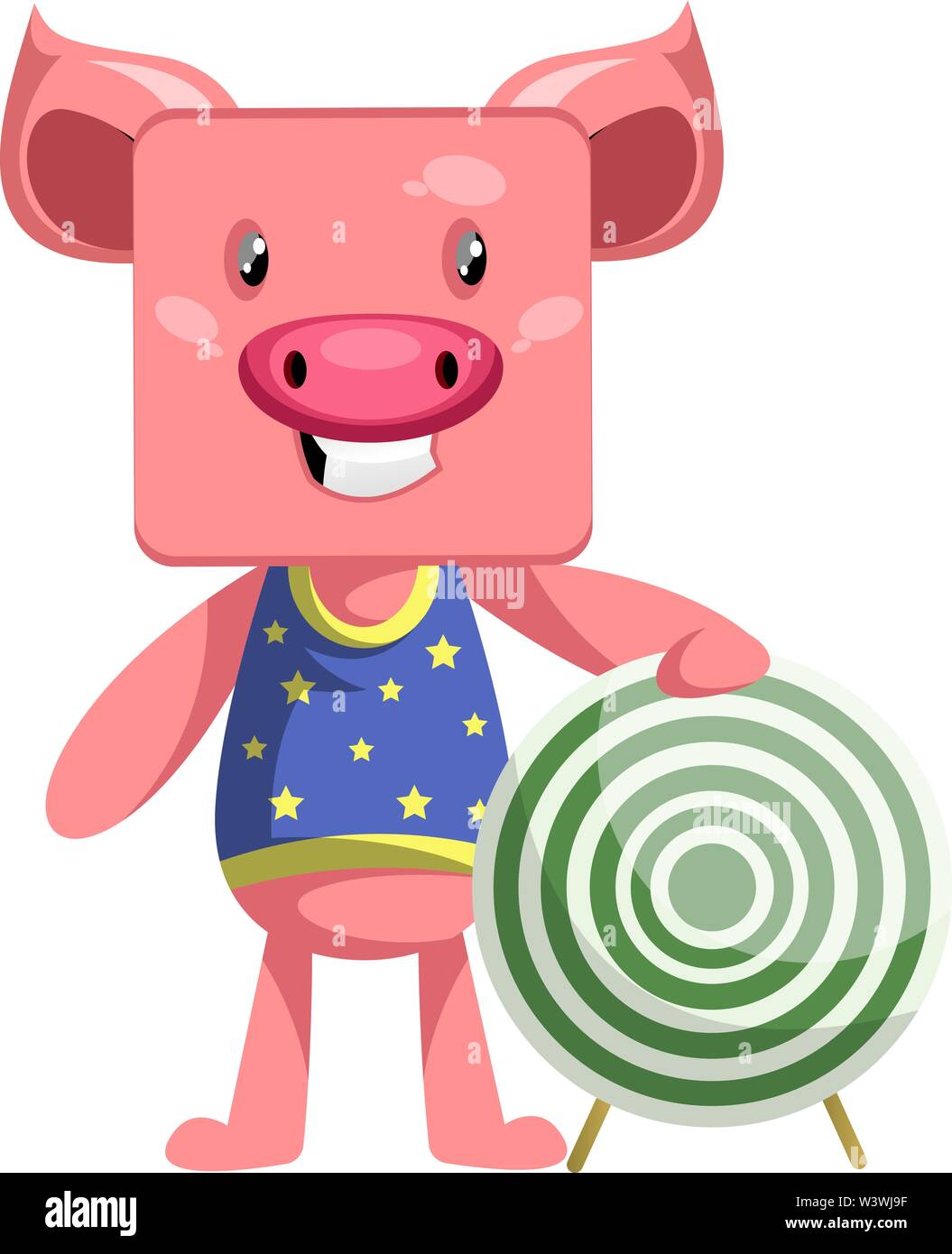 Cochon avec la cible, illustration, vecteur sur fond blanc. Illustration de Vecteur Cochon avec la cible, illustration, vecteur sur fond blanc. Illustration de Vecteur