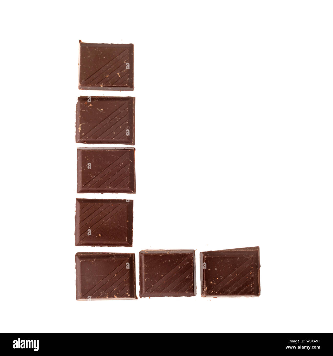 Isoler, l'alphabet lettre chocolat Banque D'Images
